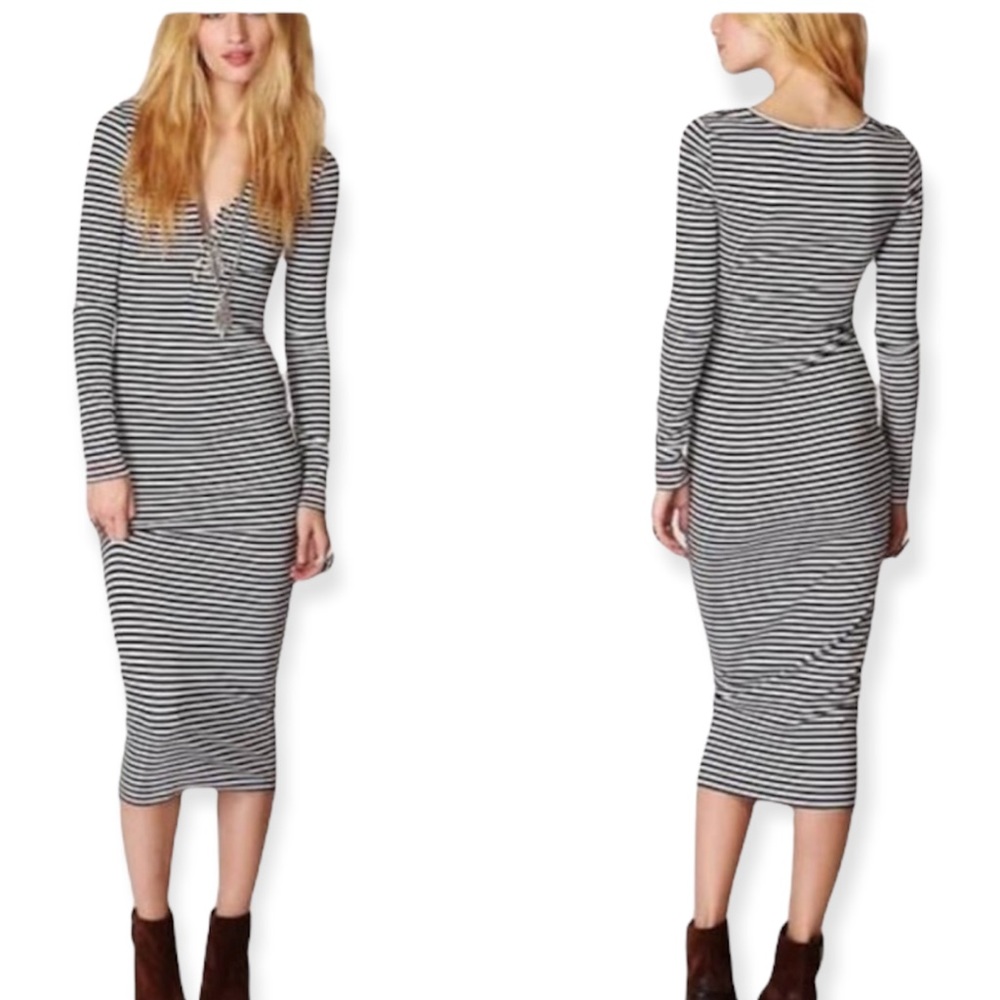 Free People Beach Costas Striped Dress Size Medium